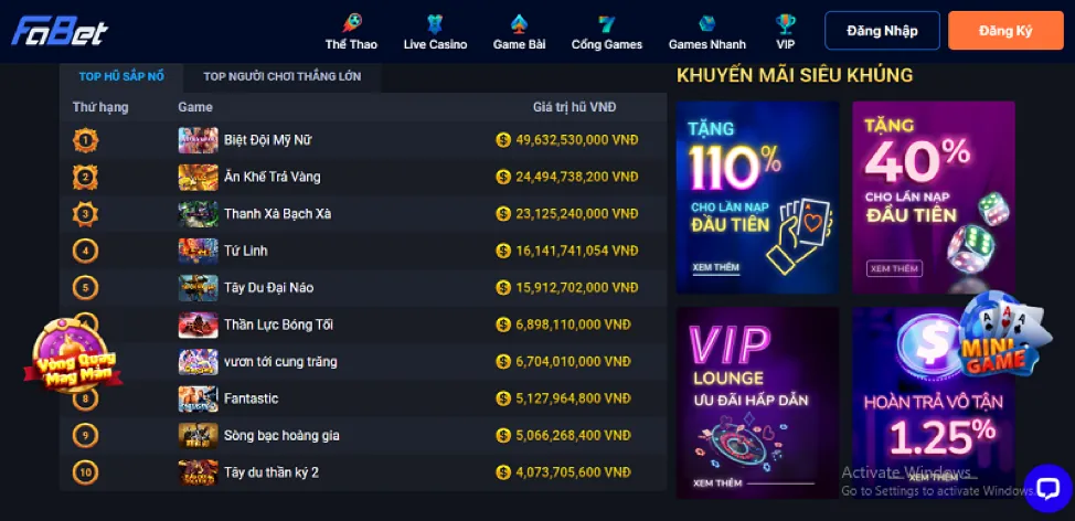 Hình ảnh minh họa các sản phẩm và dịch vụ game đa dạng tại gun88 app